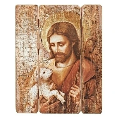 Roman 26" White and Red Jesus Panel Religious Wall Plaque