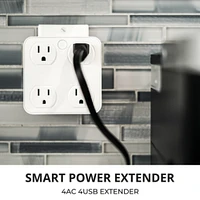 Wireless Wall Tap Smart Plug (4 Outlets,4 USB Ports) - WTP110