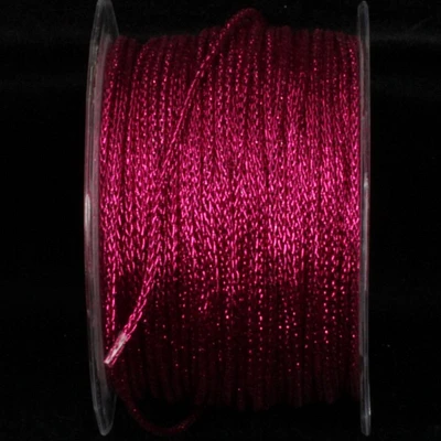 The Ribbon People Fuchsia Pink Glitter Chain Craft Ribbon 0.25" x 110 Yards