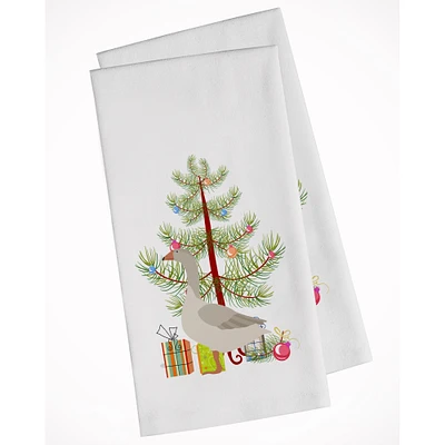 Steinbacher Goose Christmas White Kitchen Towel Set of 2