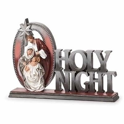 Roman 13.25" "O Holy Night" Nativity Figurine Christmas Tabletop Decor