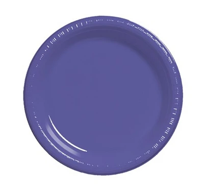 Party Central Club Pack of 240 Purple Premium Plastic Party Banquet Dinner Plates 10"