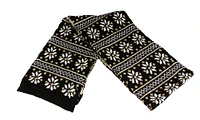 Christmas Central 60" Unisex Black Jacquard Knit Winter Scarf