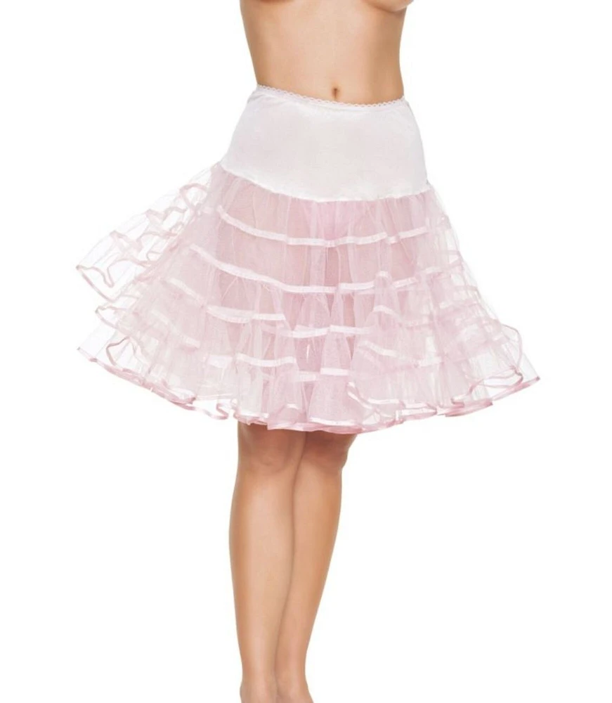 The Costume Center 19" White Adult Women Petticoat Halloween Costume - One Size