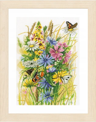 Lanarte Counted Cross Stitch Kit 12"X17.2"-Wildflower Rest Stop (27 Count)