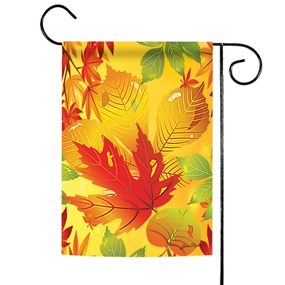 Toland Home Garden Yellow and Red Happy Fall Welcome Outdoor Garden Flag 18" x 12.5"
