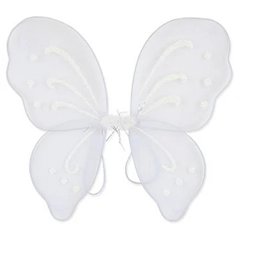 Party Central Club Pack of 12 White Girl Child Elegant Wings Party Armbands Costume Accessory - One Size