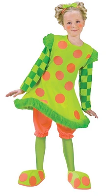 The Costume Center Green and Orange Polka Dot Clown Medium Girl Child Costume