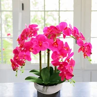 Exquisite 19"x13" Faux Phalaenopsis Orchid in 9" Decorative Bowl - Elegant Lifelike Artificial Flower Arrangement for Luxurious Home Decor