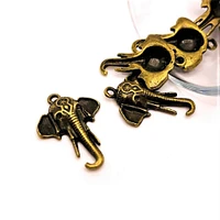 4, 20 or 50 Pieces: Bronze Tibetan Elephant Head Charms