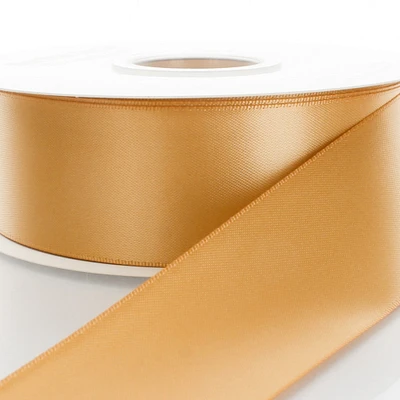 2.25" Double Faced Satin Ribbon 690 Old Gold 3yd