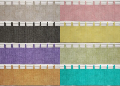 Faux Burlap Tab Top Valances or Curtains (8 Colors Available