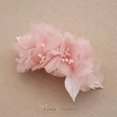 Pink Bridal Headpiece, Pure Silk Wedding Comb, Blush Pink Flower, Bridal Comb, Spring Wedding Headpiece, Flower Comb