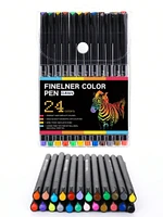 24Pcs Mixed Color Fineliner Point Pen Set | Versatile Multi-Purpose Color Pens for Painting