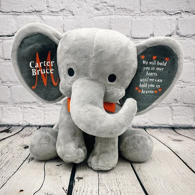 Plush elephant child loss grief personalized gift Stuffed animal mourning plush