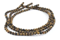 TheBeadChest Matte Tiger Eye Beads (6mm): Organic Gemstone Round Spherical Energy Stone Healing Power Crystal for Jewelry Bracelet Mala Necklace Making