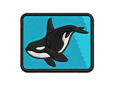 Majestic Orca Killer Whale Multi-Color Embroidered Iron-On Patch Applique