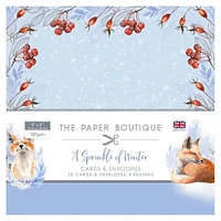 The Paper Boutique  A Sprinkle of Winter 8x8 Card & Envelope Pack