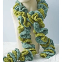Hand Crocheted Double Ruffle Scarf