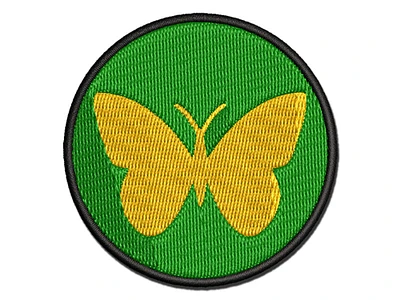 Butterfly Solid Multi-Color Embroidered Iron-On Patch Applique