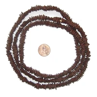 TheBeadChest Rukenya Natural Seed Beads from Kenya 5mm African Brown Unusual Wood 38 Inch Strand Handmade