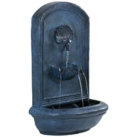 Sunnydaze Seaside Outdoor Solar Wall Fountain with Battery - Lead by