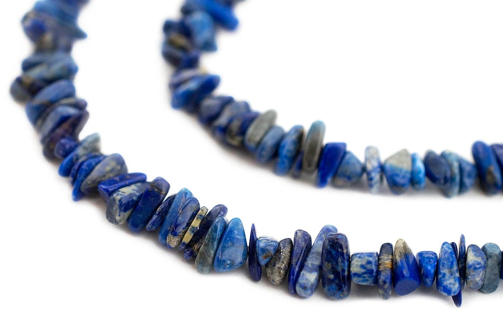 TheBeadChest Lapis Chip Beads 10-15mm Blue Chips Gemstone 16 Inch Strand
