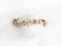 Blush Pink Newborn Flower Crown, Toddler Flower Crown, Baby Flower Crown, Baby Headband, Toddler Floral Crown, Flower Girl Crown