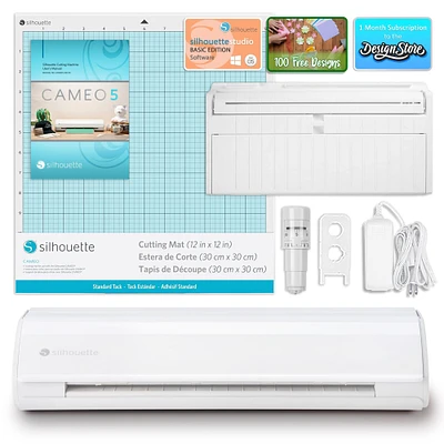 Silhouette White Cameo 5 - 12" Vinyl Cutter with Roll Feeder