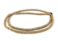 Brass Heishi Beads - Full Strand of Fair Trade Beading Supplies - The Bead Chest (6mm, Brass)