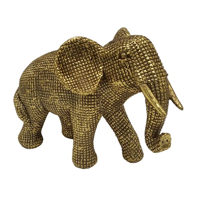 Kingston Living Studded Elephant Tabletop Decoration - 8" - Gold