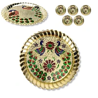 Bulk 5/20/50 Golu Gift Acrylic Pooja Puja Haldi Kumkum Rakshabandhan Thali, Varalaxmi Navrathri Diwali Gift, Baby Shower, Housewarming Favor,