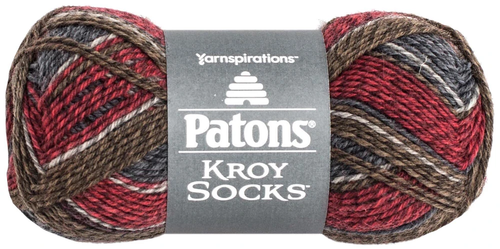Patons Kroy Socks Yarn-Grey Brown Marl