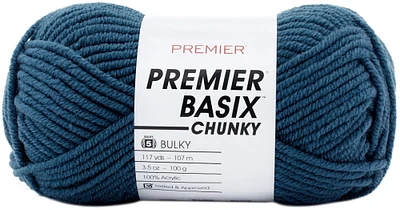 Premier Basix Chunky Yarn-Heritage Blue