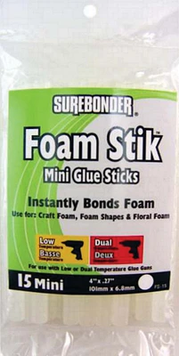 FPC Corporation Foam Stik Mini Glue Sticks, 15/Pkg.