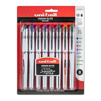 uni-ball Vision Elite Rollerball Pen Set, .8mm, 8-Colors