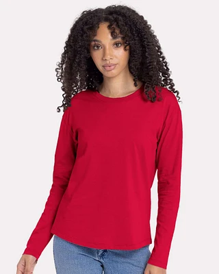 Next Level® - Women's Cotton Relaxed Long Sleeve T-Shirt - 3911 | Crafted from 100% Combed Ring-Spun Cotton, 4.3 oz