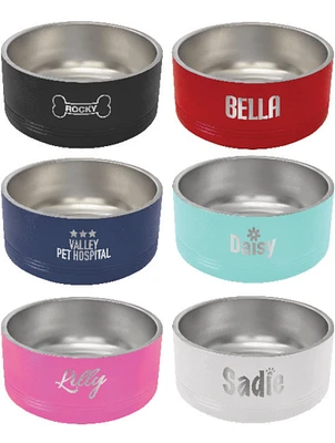 Copy-Copy-Dog Food Bowl 64 oz Stainless Steel with personalization. Pet Supplies. Can also be a great Cat Food Bowl.