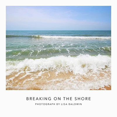 Waves of Turquoise Green Water Breaking on the Sand Beach Photo - Coastal Wall Art