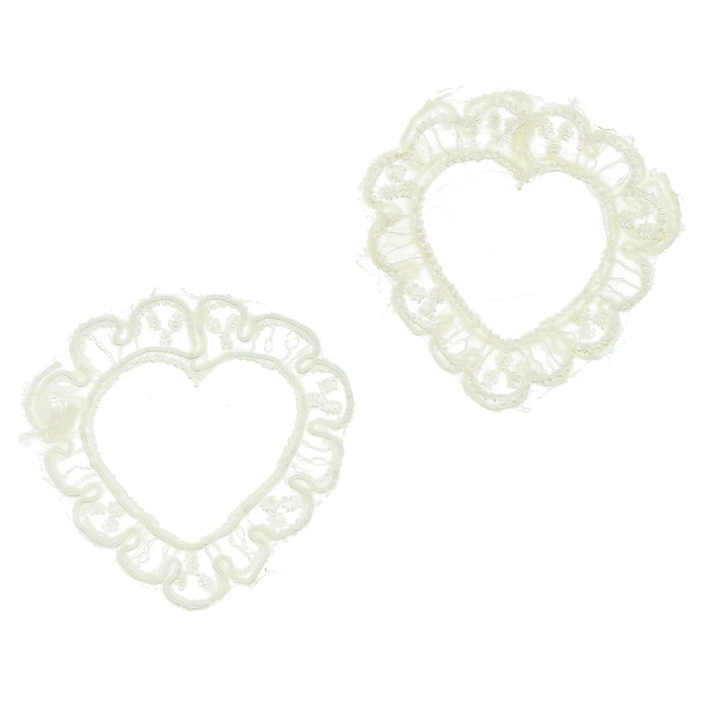 Vintage Bridal Heart Lace Applique (Pack of 2)