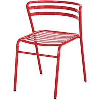 Safco CoGo Steel Outdoor/Indoor Stack Chair, Red, 2/Carton