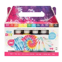 American Crafts Medium Tie Dye Kit 4oz 76/Pkg-12 Assorted Bright Colors 34003377