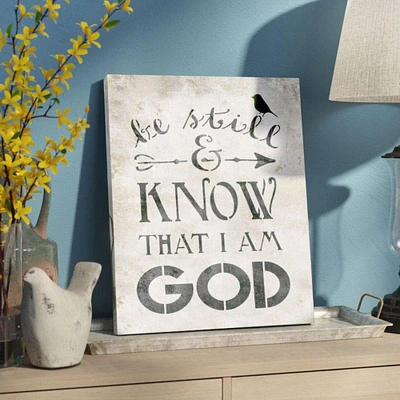 Be Still and Know that I am God Stencils