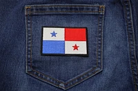 Patch, Embroidered Patch (Iron-On or Sew-On), Panama Flag Patch, 3" x 2"