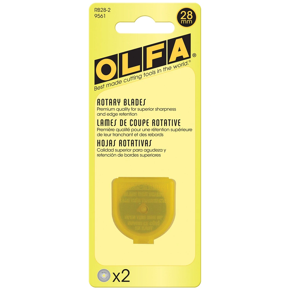 Olfa Rotary Cutter Blades, 28mm, 2/Pkg.