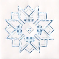 Jack Dempsey Stamped White Quilt Blocks 9"X9" 12/Pkg-Xx Stars