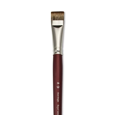 Royal & Langnickel SableTek Brush - Short Bright, Short Handle, Size 26