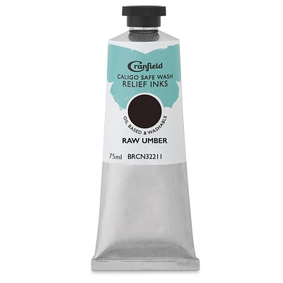 Cranfield Caligo Safe Wash Relief Ink - Raw Umber (Hue), 75 ml