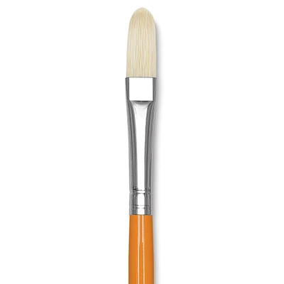 Isabey Chungking Interlocking Bristle Brush - Filbert, Long Handle, Size 6