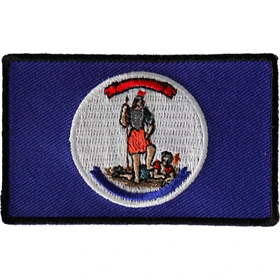 Patch, Embroidered Patch (Iron-On or Sew-On), Historical State of Virginia Flag Patch, 3" x 2"